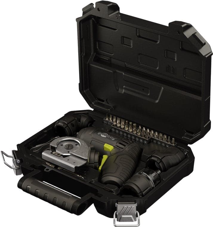 Set 35 Pezzi Mini Avvitatore a Batteria 4 in 1 con Punte - Goobay I-TOOL-ES35