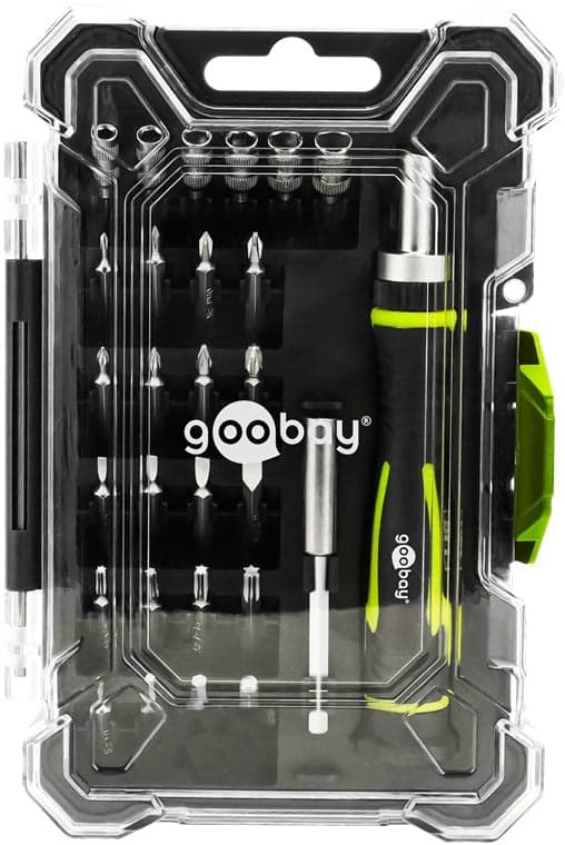 Set Cacciavite con 26 Punte di Precisione a Cricchetto - Goobay I-TOOL-SC26