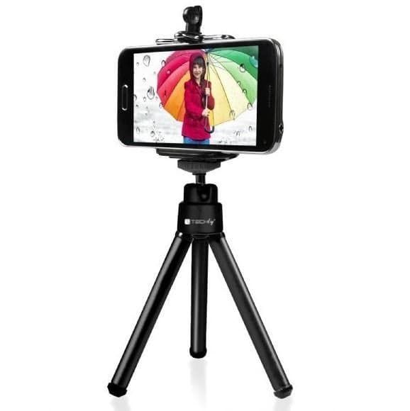 Treppiede Portatile Universale per Smartphone e Fotocamere - Techly I-TRIPOD-UN