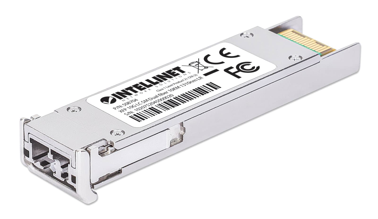 Transceiver XFP Fibra Ottica Monomodale LC Duplex 10GBase-LR - Intellinet I-TX-MGBIC-10GXFPLR