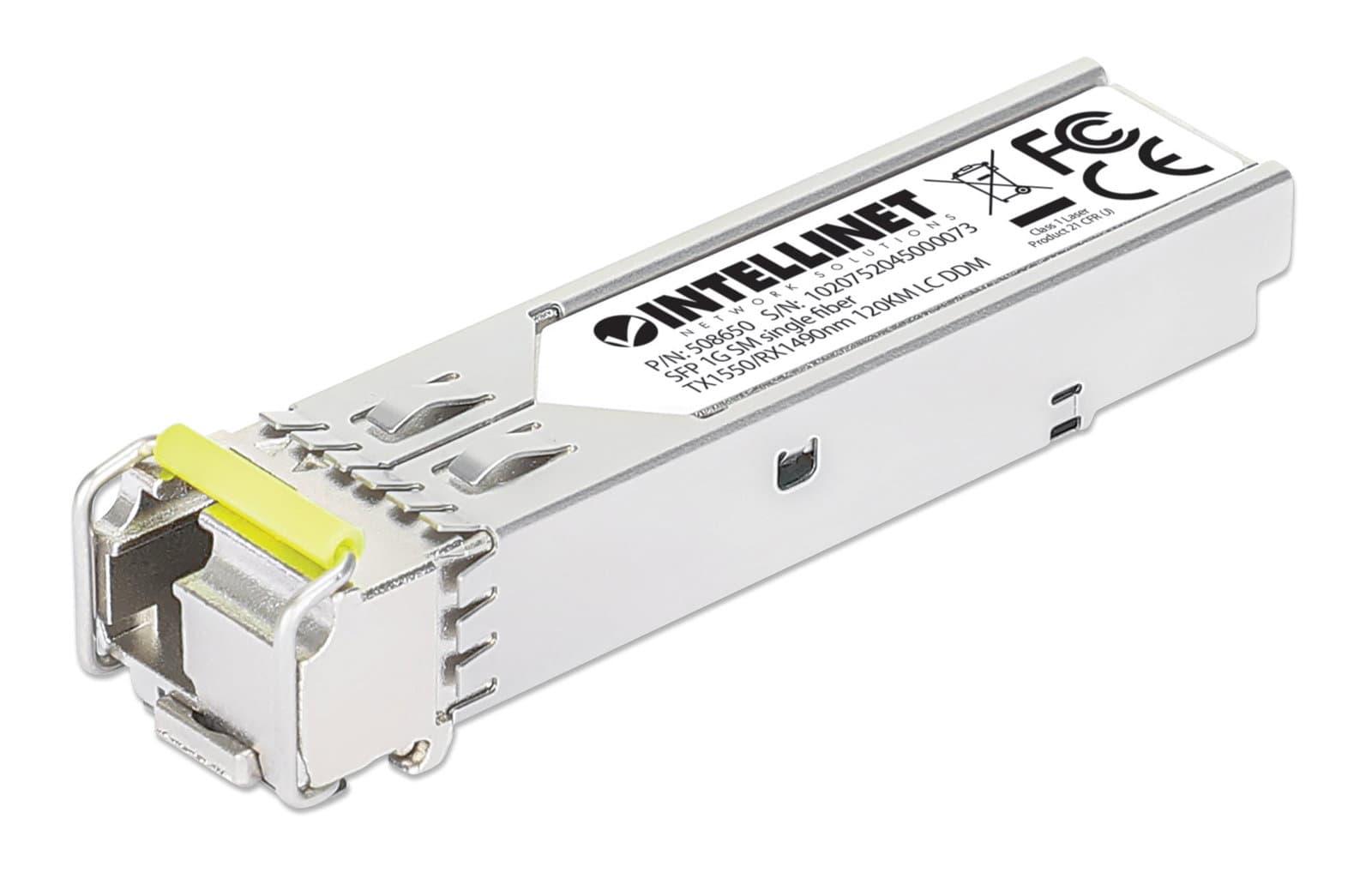 Transceiver SFP Fibra Ottica Monomodale LC 1000Base-BX Bidirezionale WDM - Intellinet I-TX-MGBIC-WDM12B