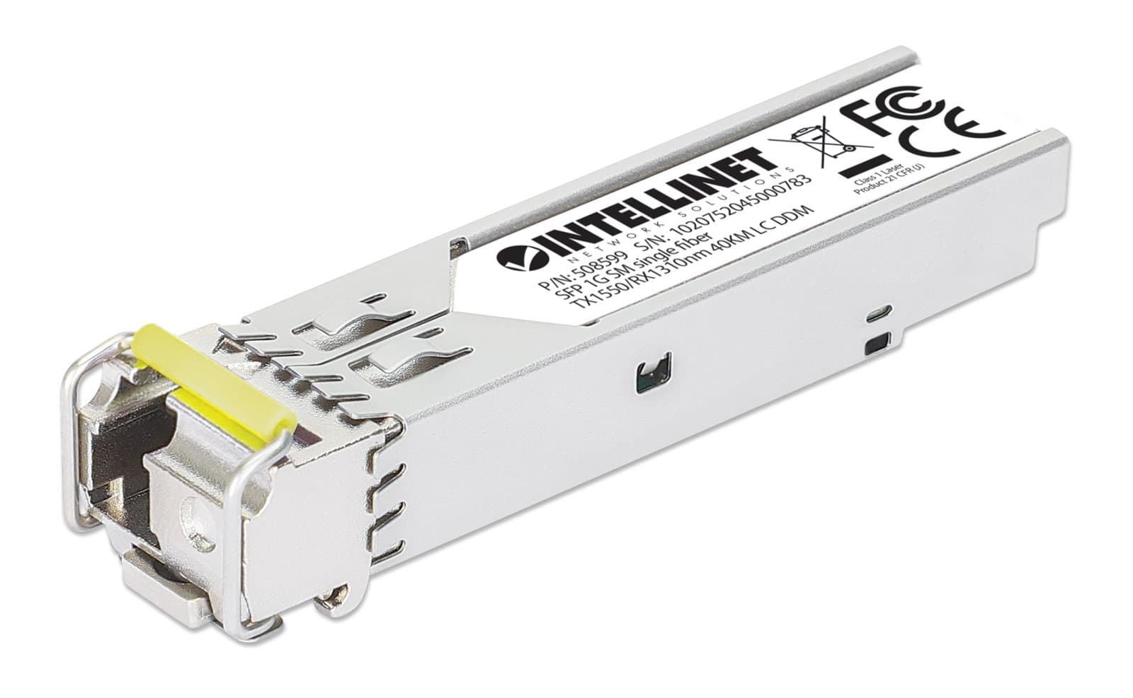 Transceiver SFP Fibra Ottica Monomodale LC 1000Base-BX Bidirezionale WDM - Intellinet I-TX-MGBIC-WDM40B