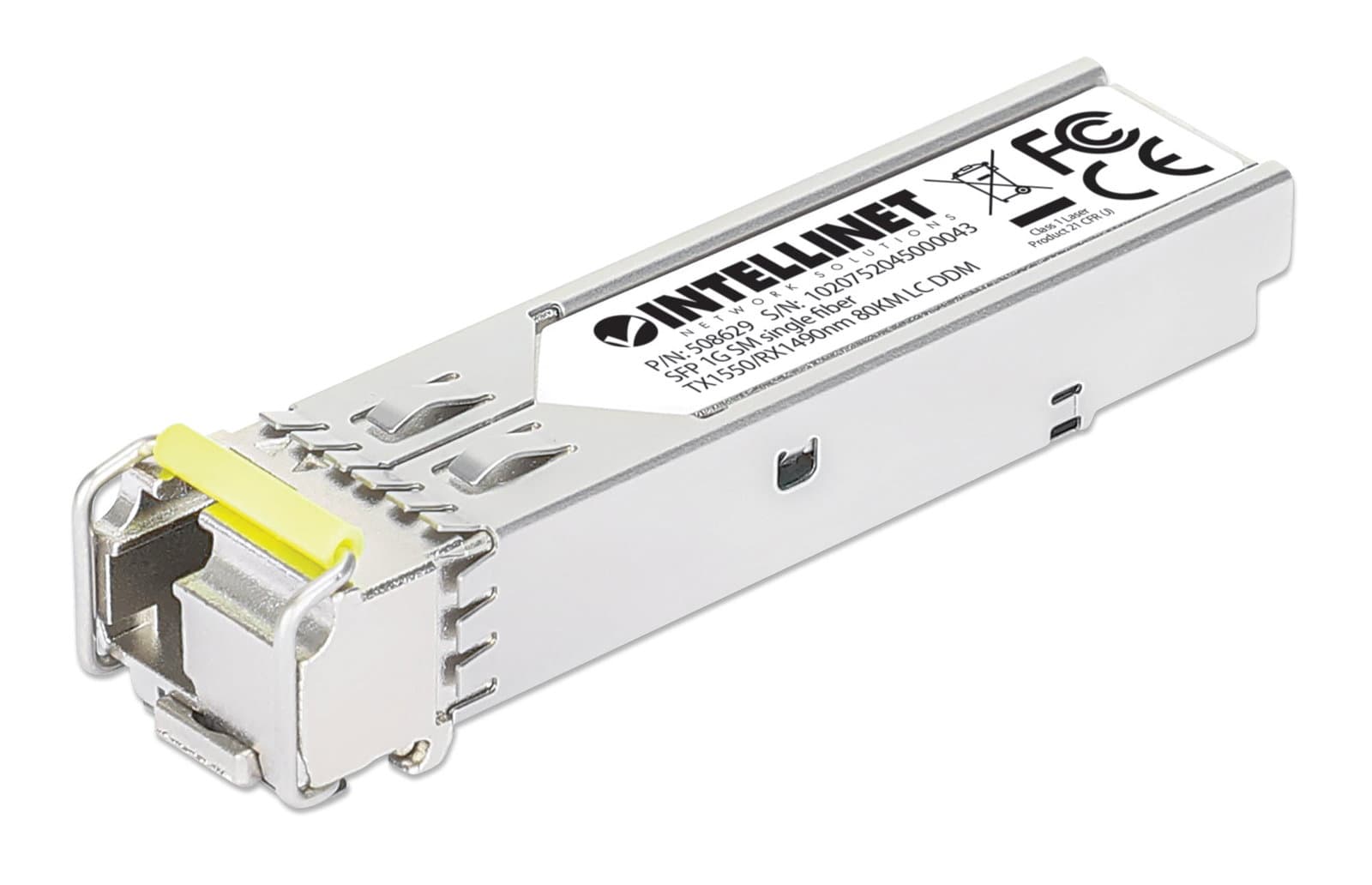Transceiver SFP Fibra Ottica Monomodale LC 1000Base-BX Bidirezionale WDM - Intellinet I-TX-MGBIC-WDM80B