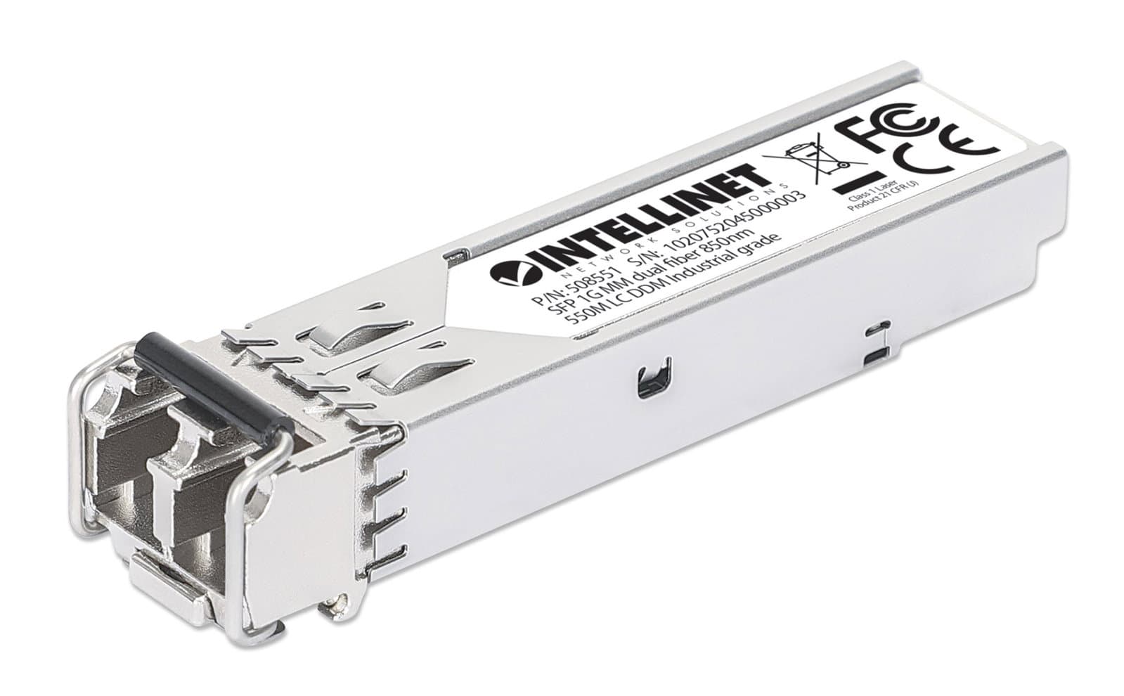 Transceiver Industriale Gigabit Fibra Ottica LC Duplex SFP - Intellinet I-TX-MGBIC006IND