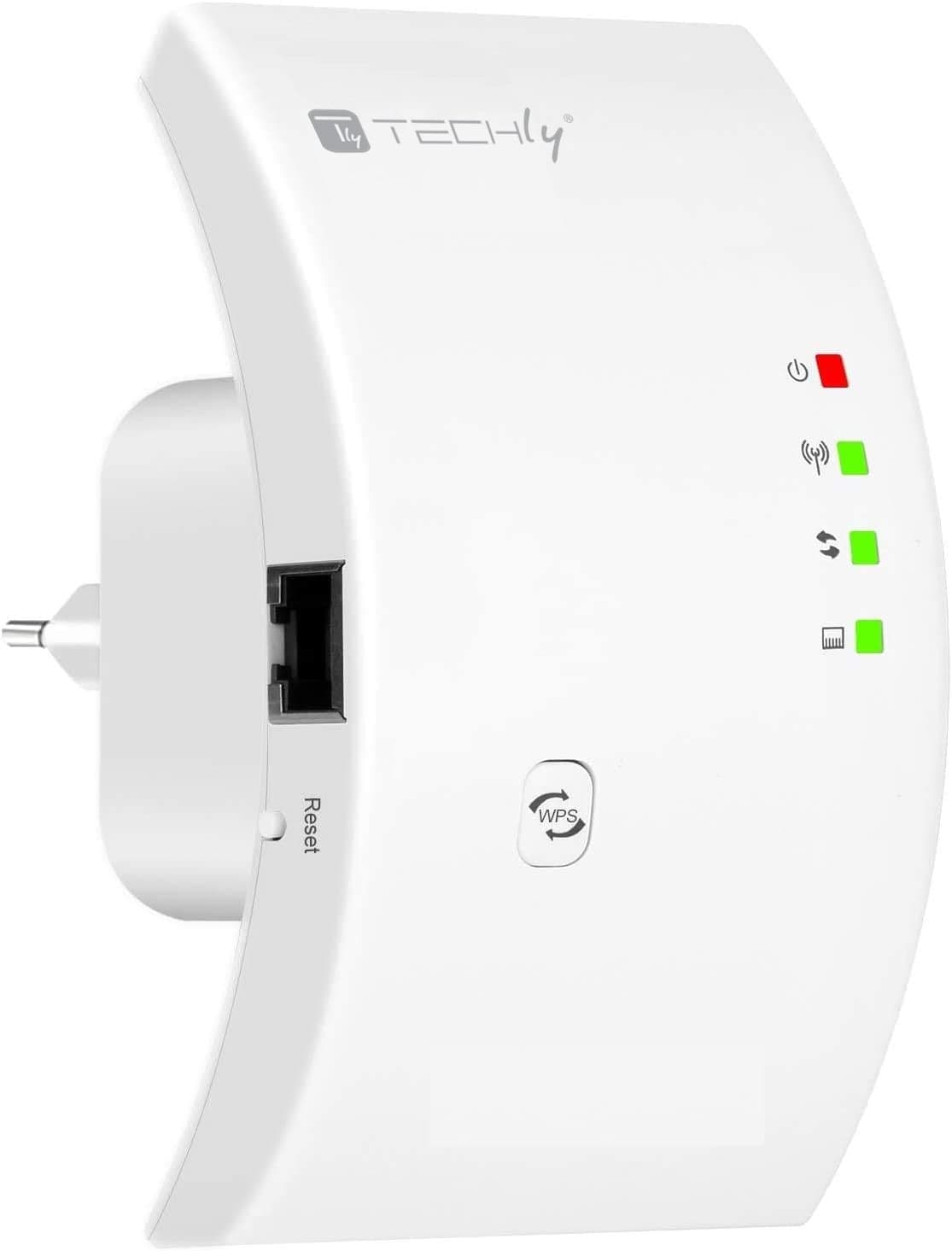Ripetitore Wireless 300N Range Extender con WPS - Techly I-WL-REPEATER