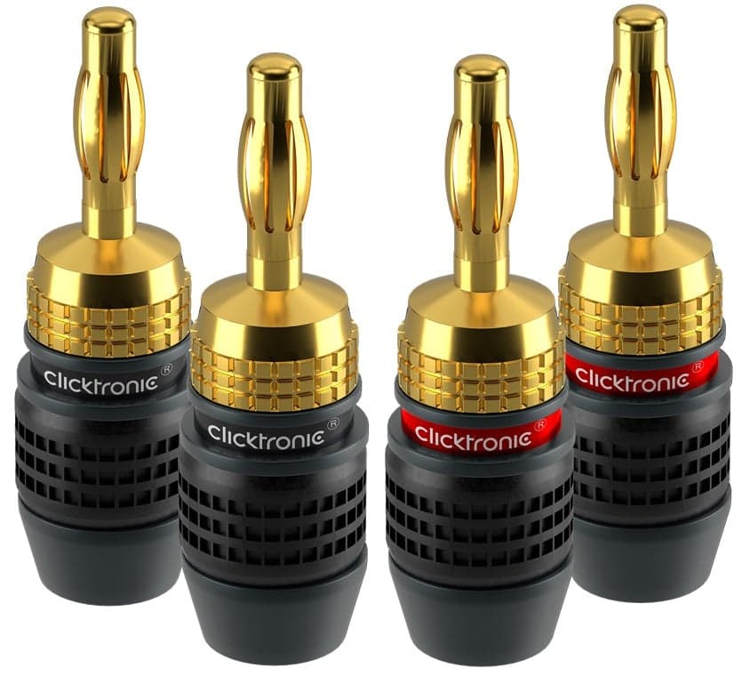 Connettore a Banana SimpleLock 6.0 mm² 2 coppie (2x2 connettori) - Clicktronic IADAP 25-SB-G6