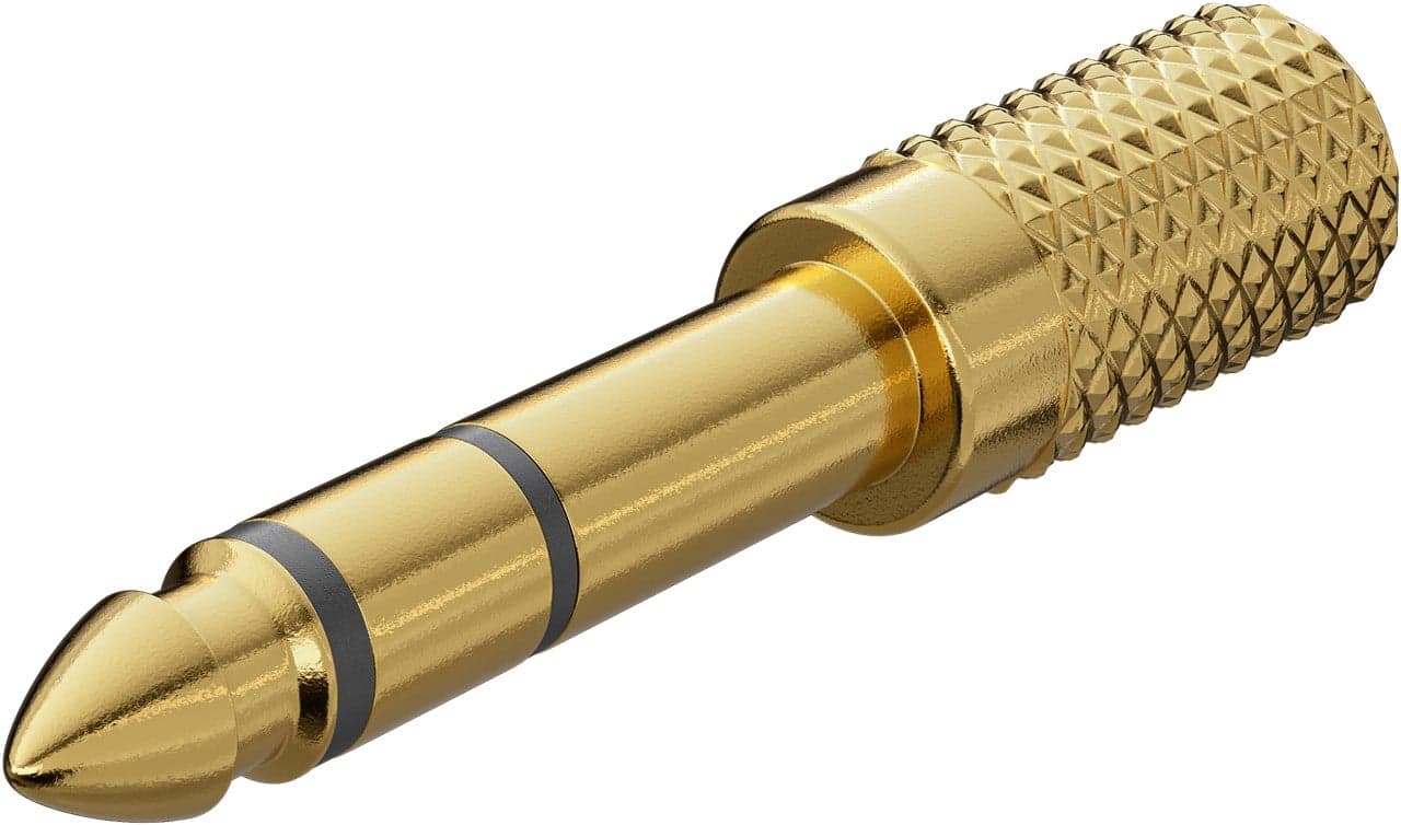 Adattatore Audio Stereo 6,35mm a 3,5mm Metallo - Goobay IADAP AU-170