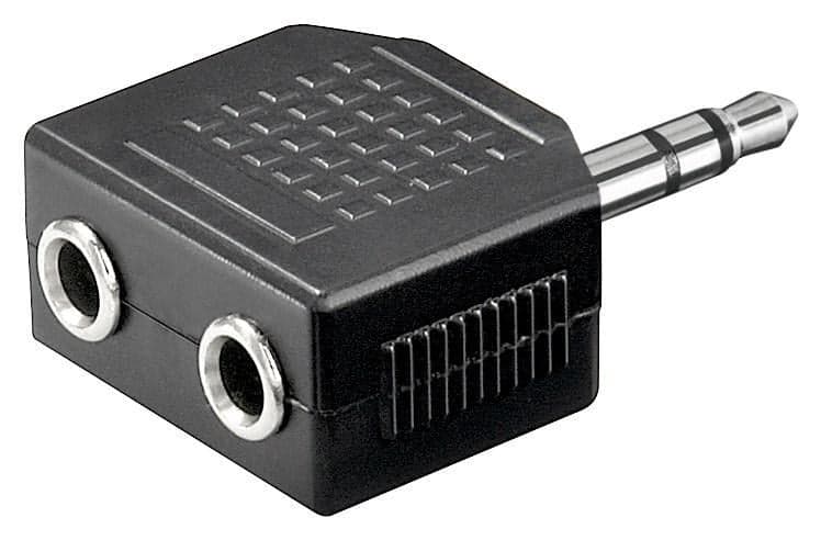 Adattatore audio 3.5mm stereo 1M/2F - Goobay IADAP AU-3M23F