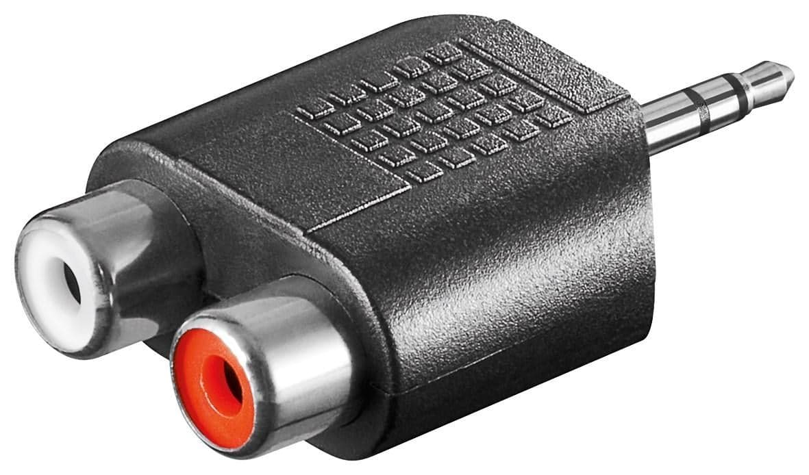 Adattatore audio 3.5mm M a 2 RCA stereo F - Goobay IADAP AU-3M2RCA