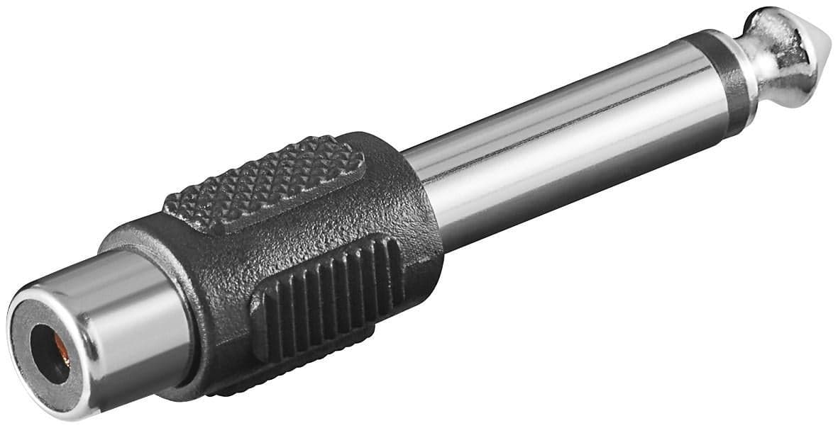 Adattatore audio 6.3mm mono M a RCA F - Goobay IADAP AU-5MRCAF