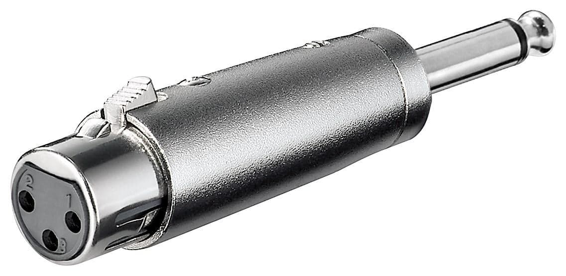 Adattatore XLR Cannon Femmina ad Audio 6,35mm Maschio Mono - Goobay IADAP AU-XLR-451