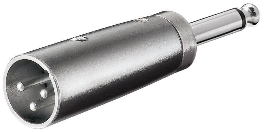 Adattatore XLR Cannon Maschio ad Audio 6,35mm Maschio Mono - Goobay IADAP AU-XLR-452