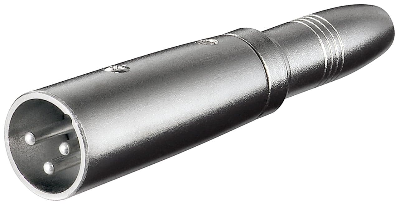 Adattatore XLR Cannon Maschio a Jack 6,35mm Femmina Mono - Goobay IADAP AU-XLR-454