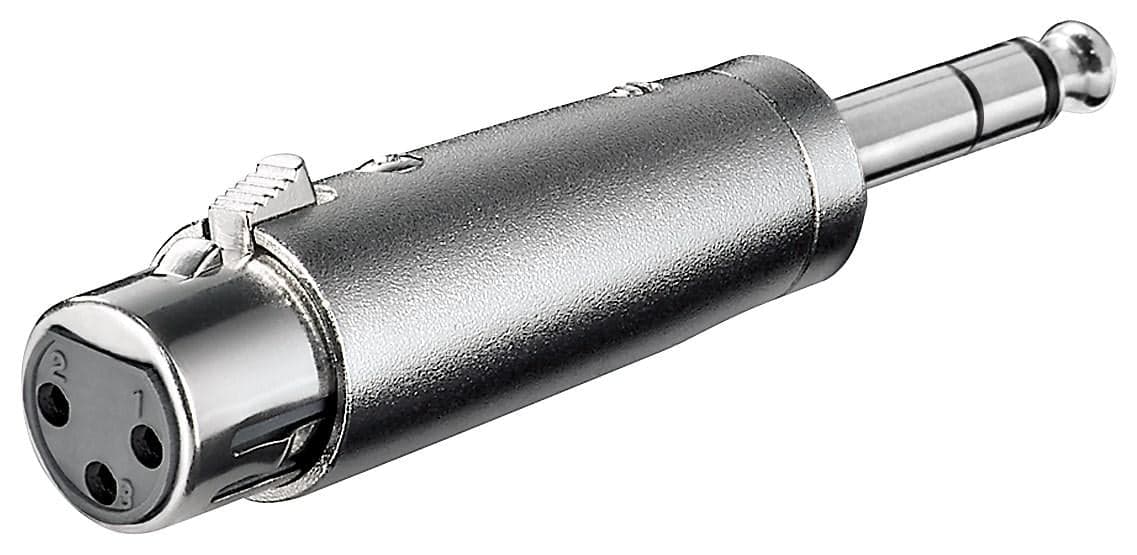 Adattatore XLR Cannon Femmina ad Audio 6,35mm Maschio Stereo - Goobay IADAP AU-XLR-514