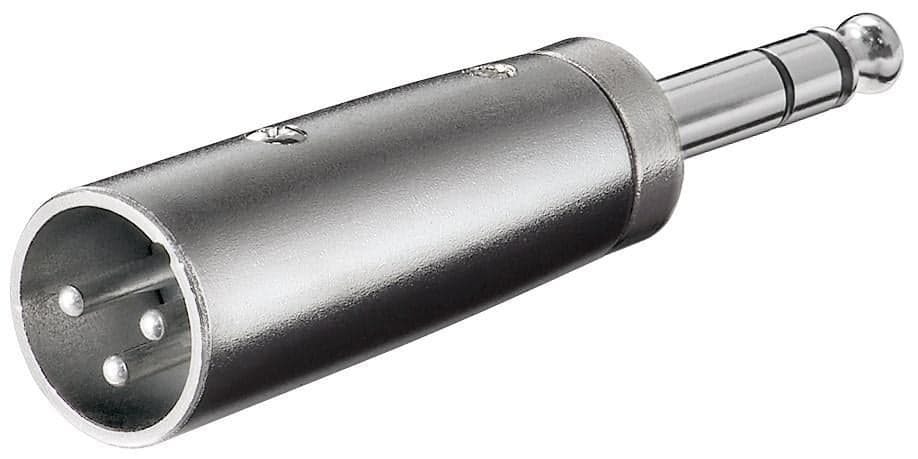 Adattatore XLR Cannon Maschio ad Audio 6,35mm Maschio Stereo - Goobay IADAP AU-XLR-515
