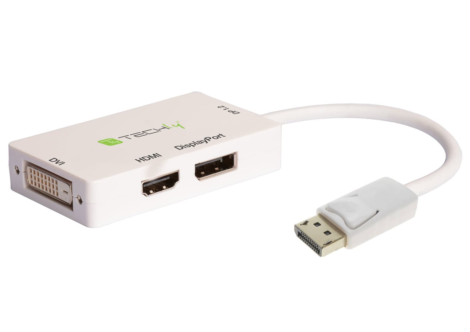 Adattatore DisplayPort a DVI/HDMI/DP 3-in-1 - Techly IADAP DP-COMBOF3