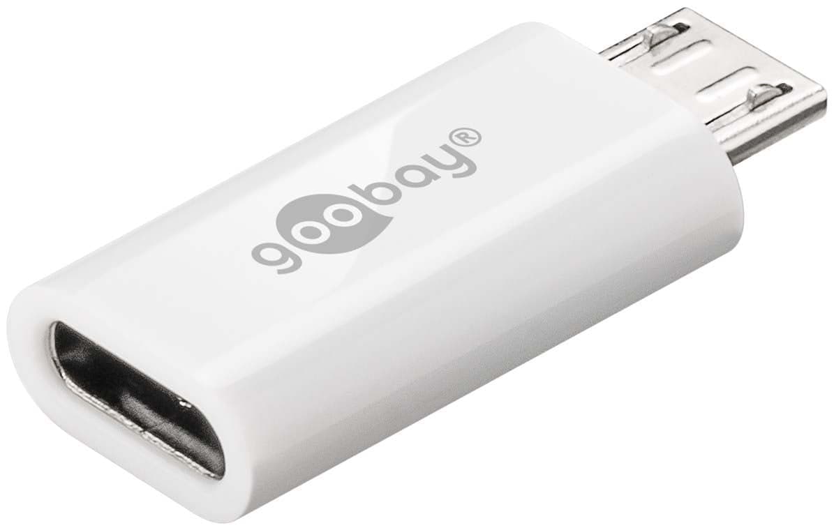 Adattatore Micro USB Maschio a USB-C Femmina Bianco - Goobay IADAP MBM/USBCF