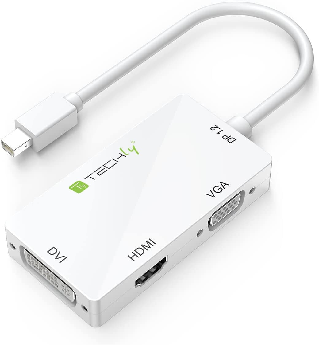 Adattatore 3 in 1 Mini DisplayPort 1.2 (Thunderbolt) a HDMI/DVI/VGA - Techly IADAP MDP-COMBOF12