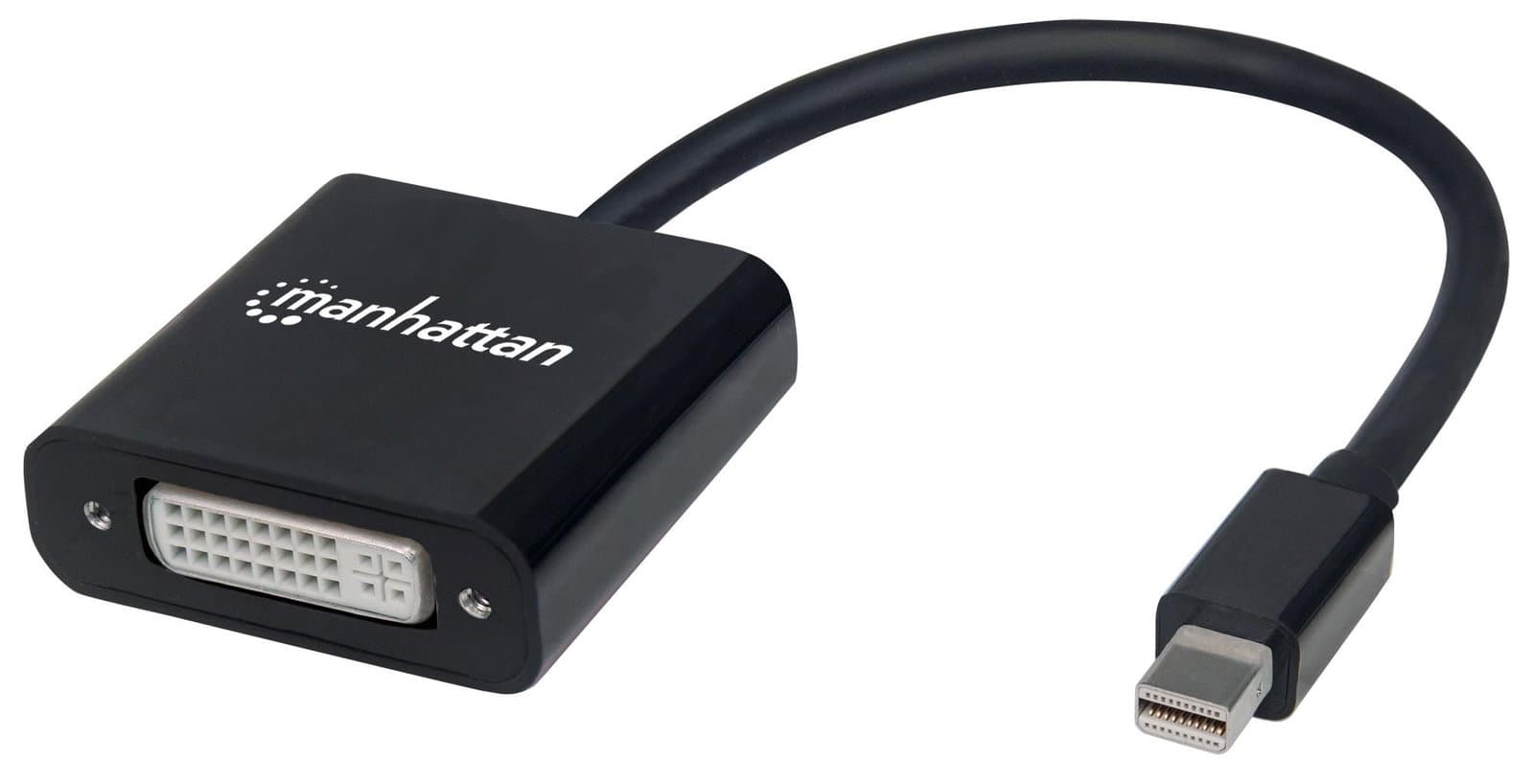 Convertitore Attivo MiniDP M a DVI F 15cm 4K Nero - Manhattan IADAP MDP-DVIF12M