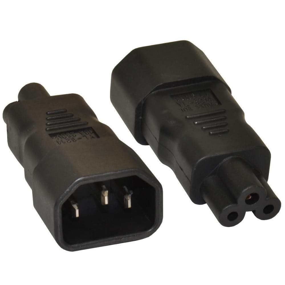 Adattatore da IEC C14 Maschio a C5 Femmina Nero - Manhattan IADAP PW-C14MC5F