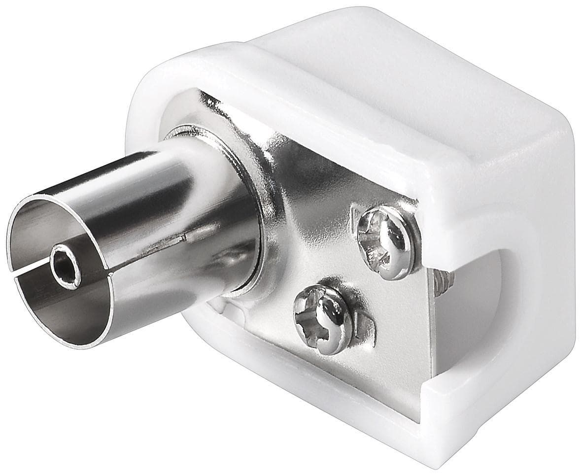 Connettore Cavo Antenna TV Femmina Angolato 9.5 mm - Goobay IADAP SAT-004