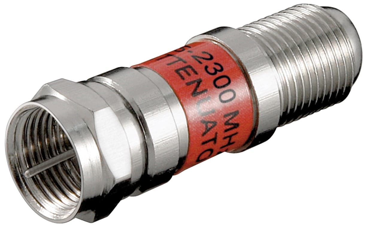 Attenuatore SAT 6dB F/F Maschio/Femmina - Goobay IADAP SAT-ATT6