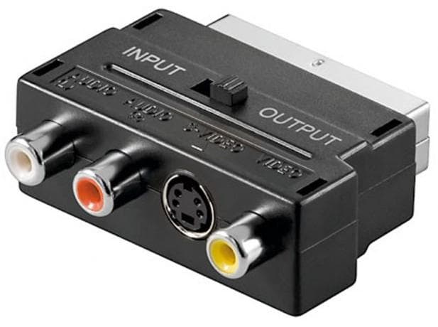 Adattatore Scart SVHS RCA Audio Video - Goobay IADAP SCART-NI