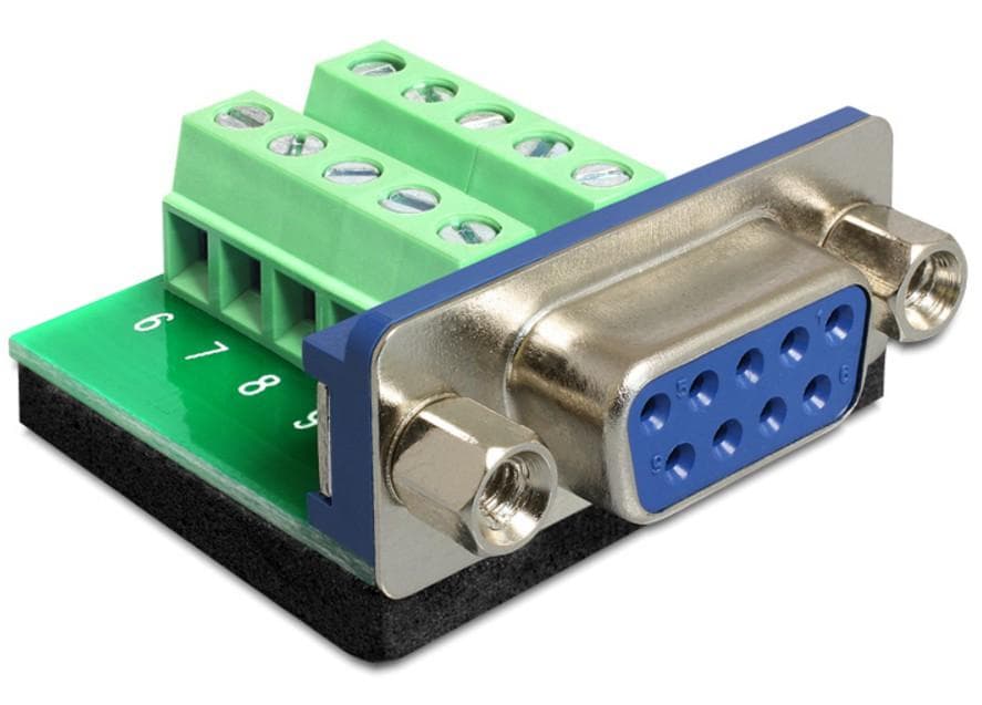 Adattatore DB9 pin femmina terminal block 10 pin - Delock IADAP TB10-DB9F