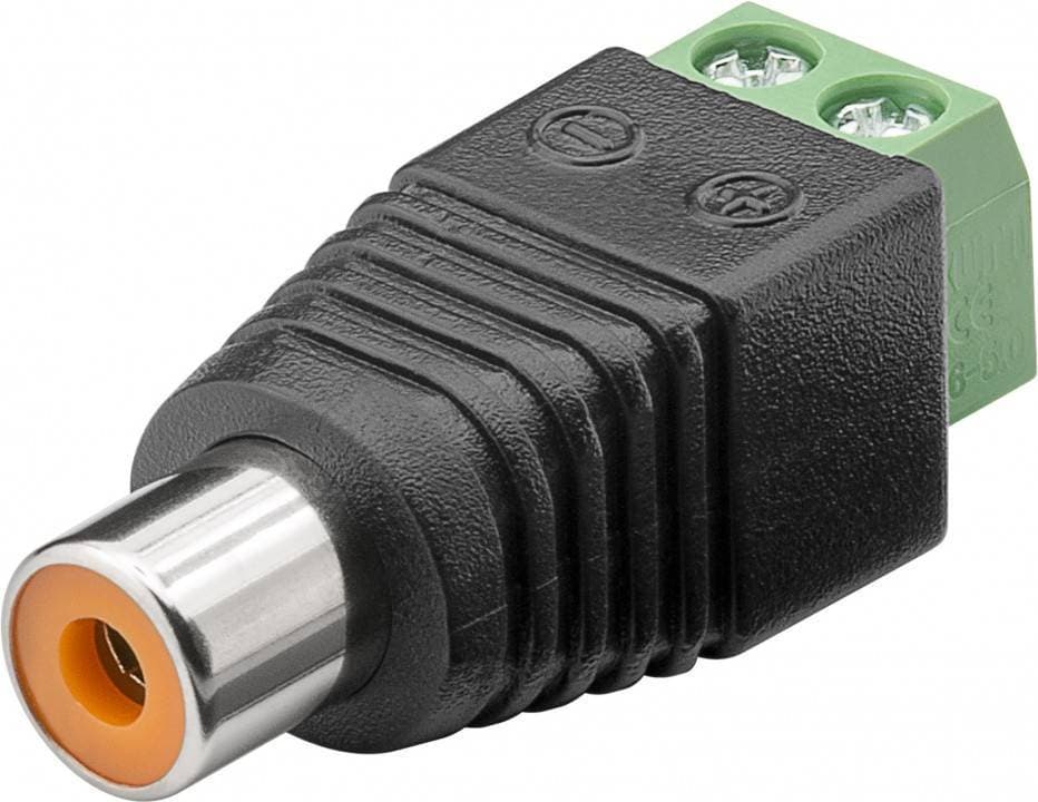 Adattatore Terminal Block 2-pin a RCA femmina - Goobay IADAP TB2-RCAFM