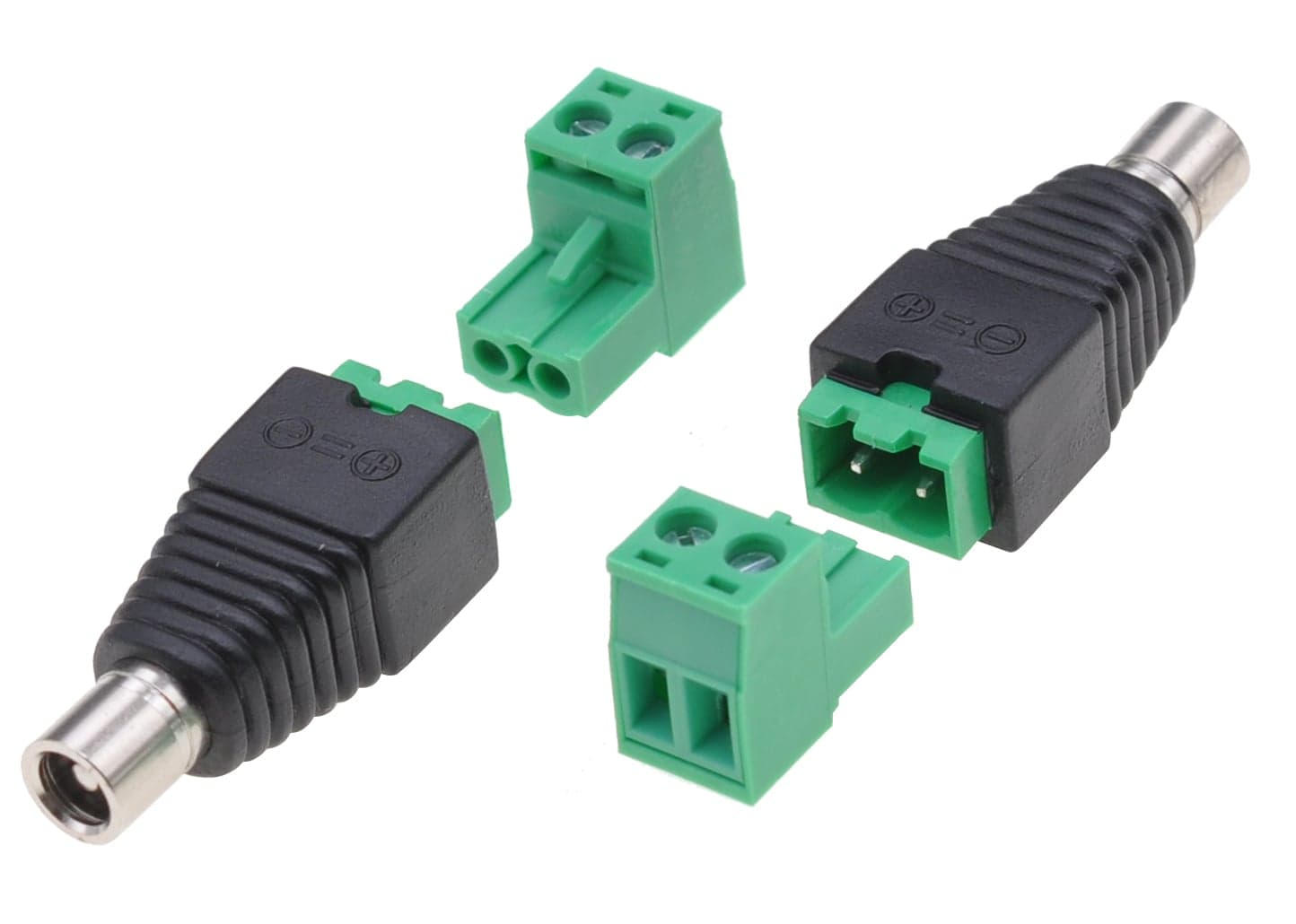 Adattatore Connettore Plug DC 2.5x5.5 mm Femmina Terminal Block 2 pin - Techly IADAP TB22T-DC2555F