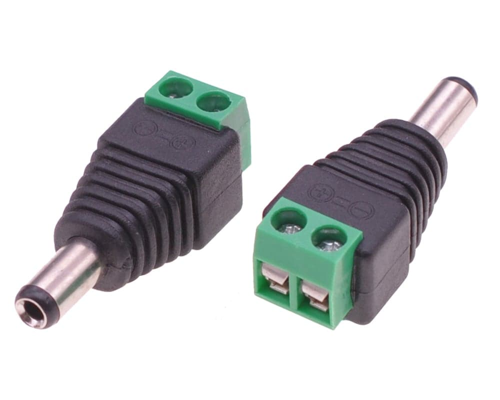 Adattatore Alimentazione Plug DC 2.5x5.5mm Maschio Terminal Block 2 pin - Techly IADAP TB2T-DC2555M