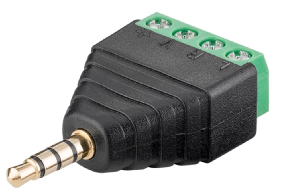 Adattatore Audio 3.5 mm Maschio a Terminal Block 4 pin - Goobay IADAP TB4-AU35MG