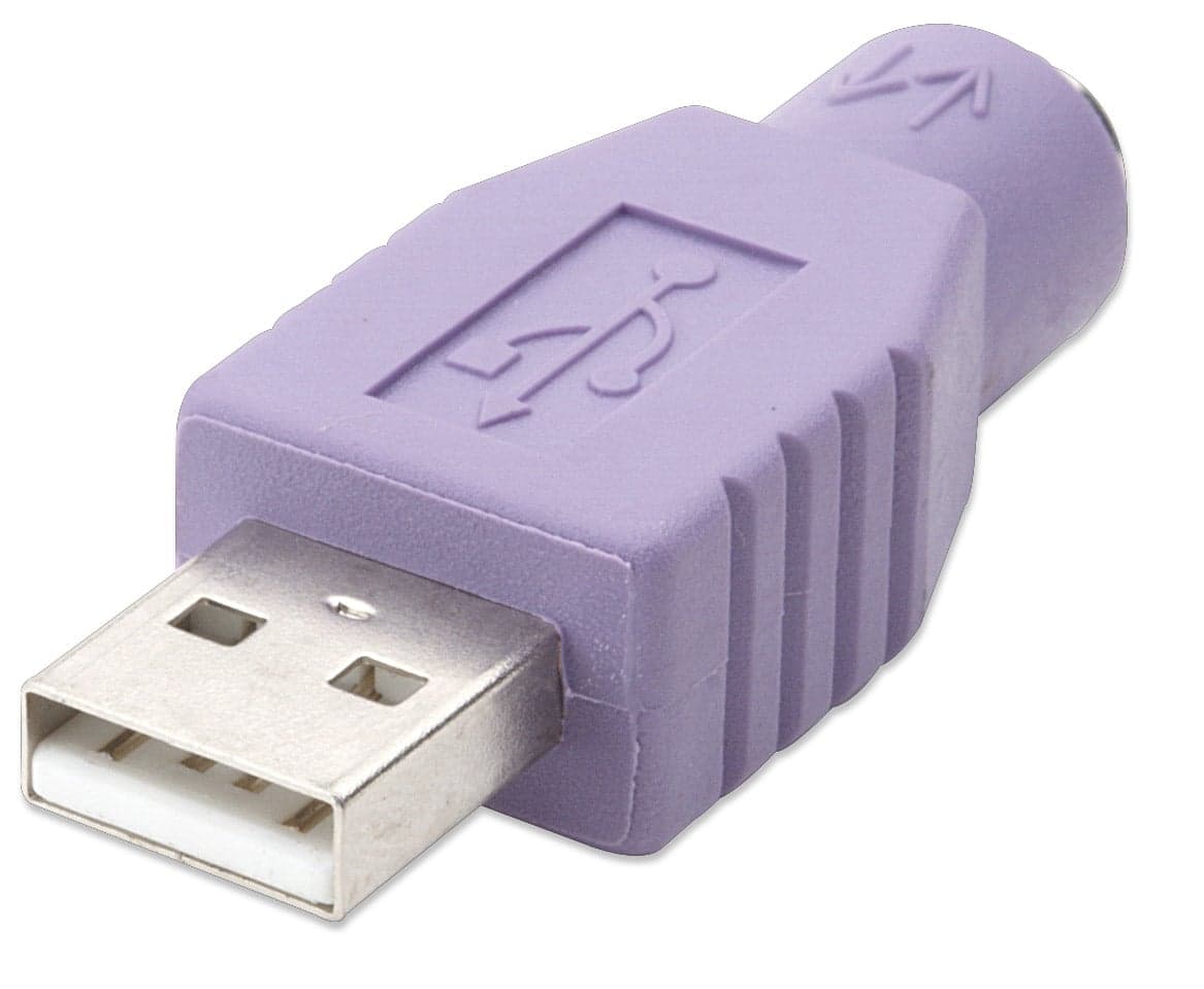 Adattatore PS2 Femmina a USB A Maschio - Manhattan IADAP USB-918