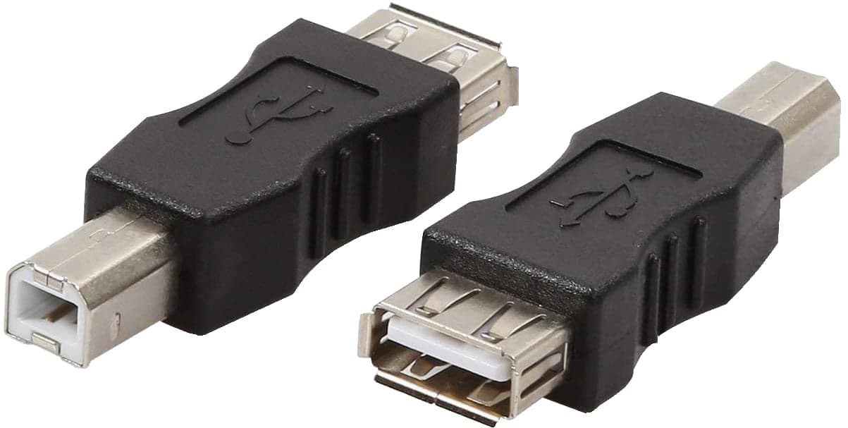 Adattatore Convertitore USB A Femmina a USB B Maschio Nero - Goobay IADAP USB-AF/BM