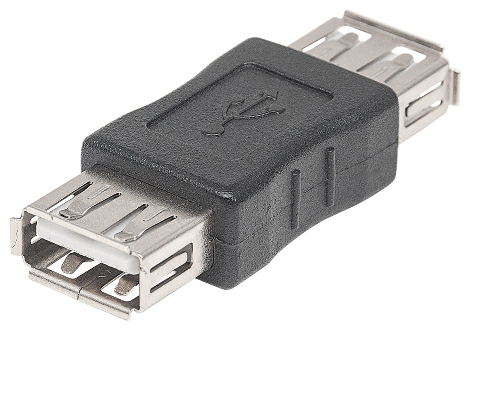 Adattatore USB-A femmina/USB-A femmina Nero - Manhattan IADAP USB-A/A-BK