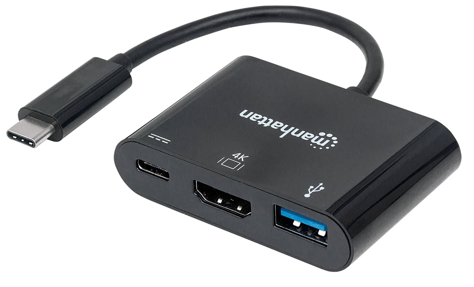 Convertitore USB-C a HDMI, USB-A, USB PD - Manhattan IADAP USB31-HDMIP