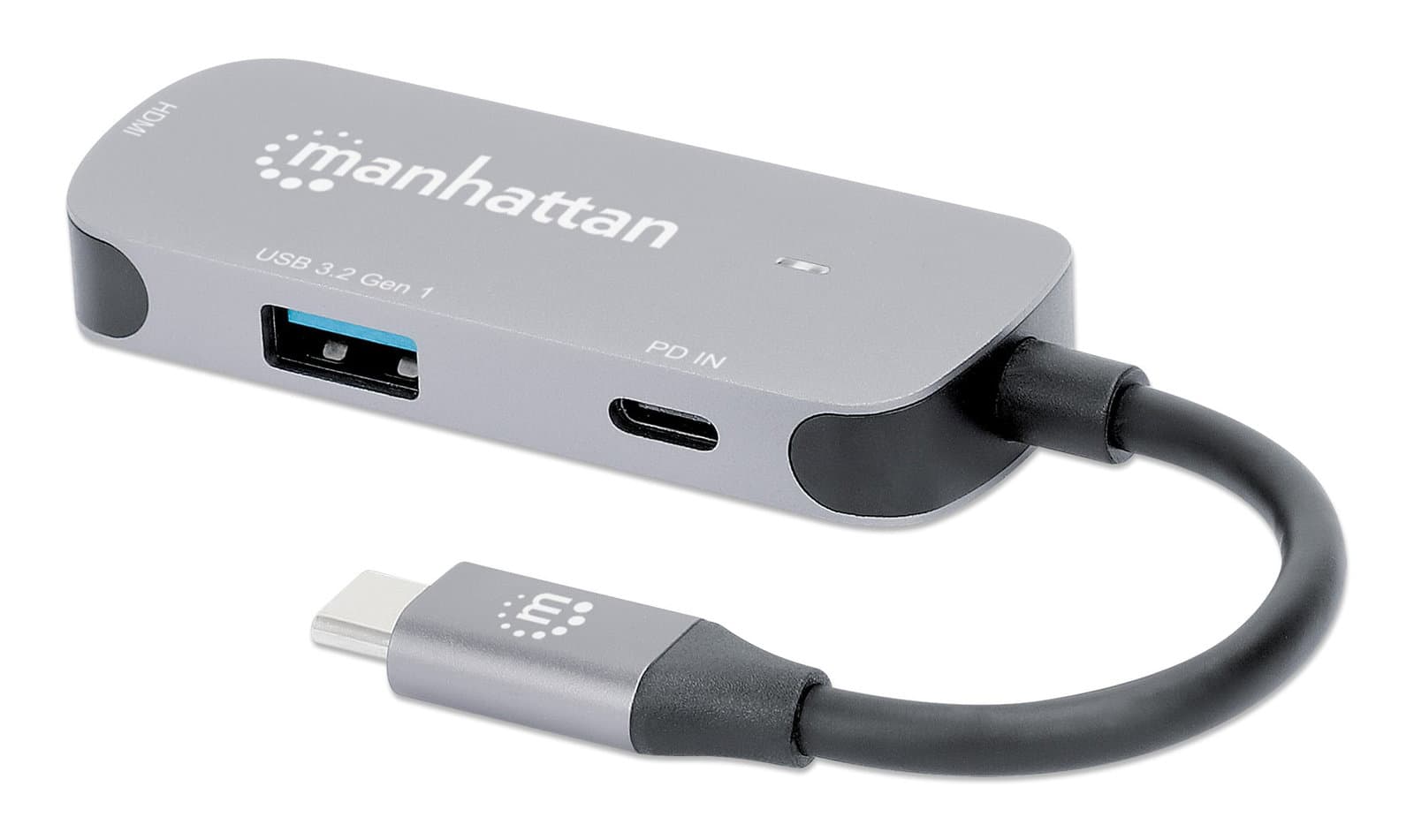 Convertitore USB-C a HDMI 3-in-1 con Power Delivery - Manhattan IADAP USB32-HDMIPD