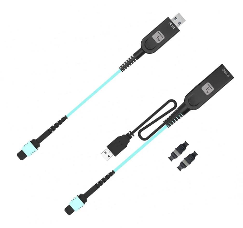 Extender USB 5Gbps su Cavo in Fibra Ottica MPO 100m - Techly IADAP USB32-MPO