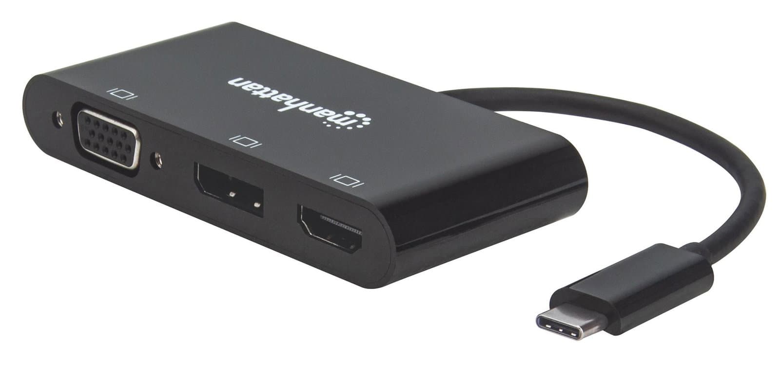 Hub MST USB-C Multiporta HDMI DP VGA 4K - Manhattan IADAP USBC-MULTIHUB