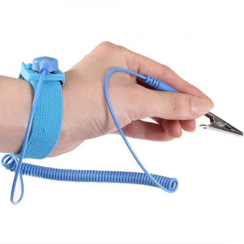 Braccialetto ESD Antistatico con Cavo di Messa a Terra - Techly NP IAS-BWS 150TY
