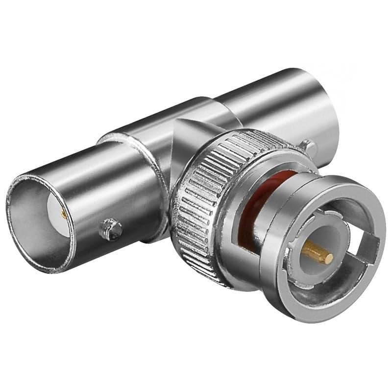Adattatore BNC a T 1 Maschio 2 Femmine - Goobay IBNC 4011