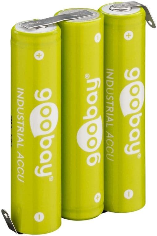 Batterie Ricaricabili NiMH 3xAAA HR3 800 mAh 3.6V a Saldare - Goobay IBT-HR3-3AAAFG