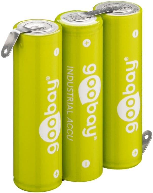Batterie Ricaricabili NiMH 3xAA HR6 2100 mAh 3.6V a Saldare - Goobay IBT-HR6-3AAFG
