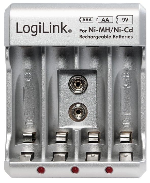 Caricabatterie per AA AAA 9V Ni-MH Ni-Cd - Logilink IBT-KCR0168