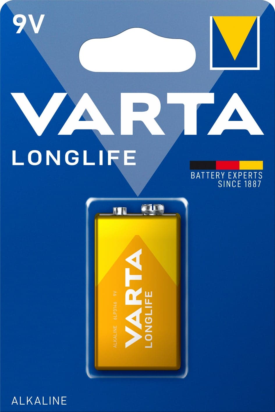 Blister 1 Batteria 9V Longlife Alcalina 6LP3146 - Varta IBT-KVT-9VL1