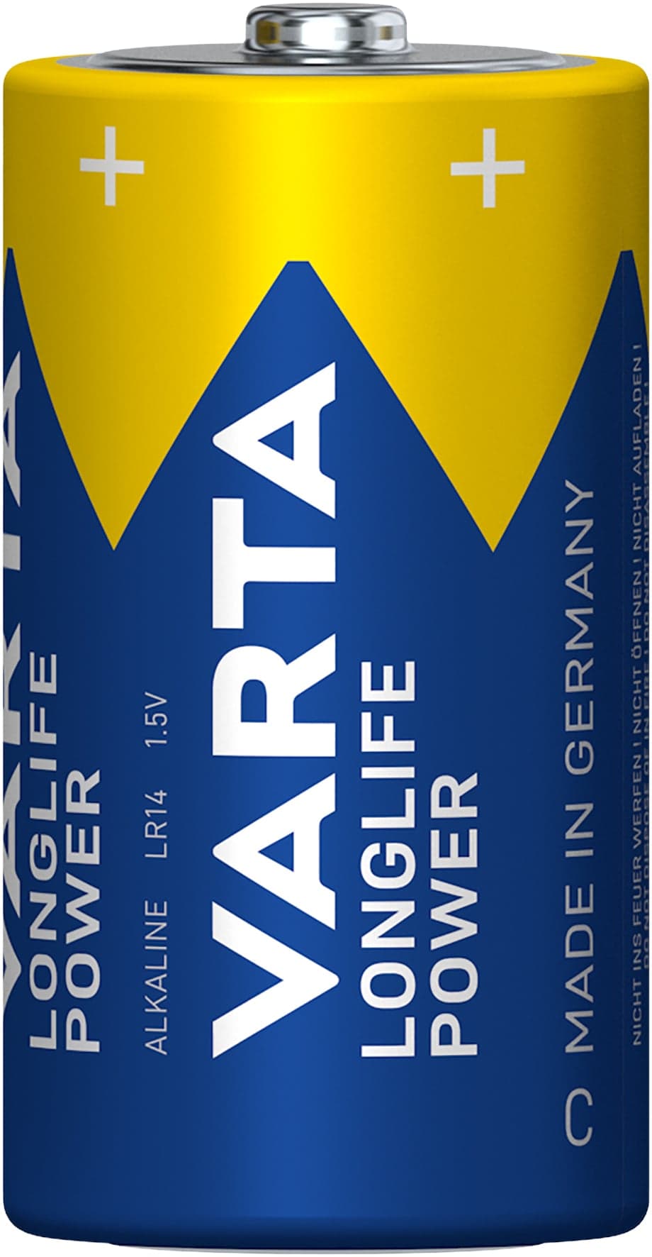 Blister 2 Batterie 1.5V Longlife Power Alcalina C Mezza Torcia - Varta IBT-KVT-CLLP2