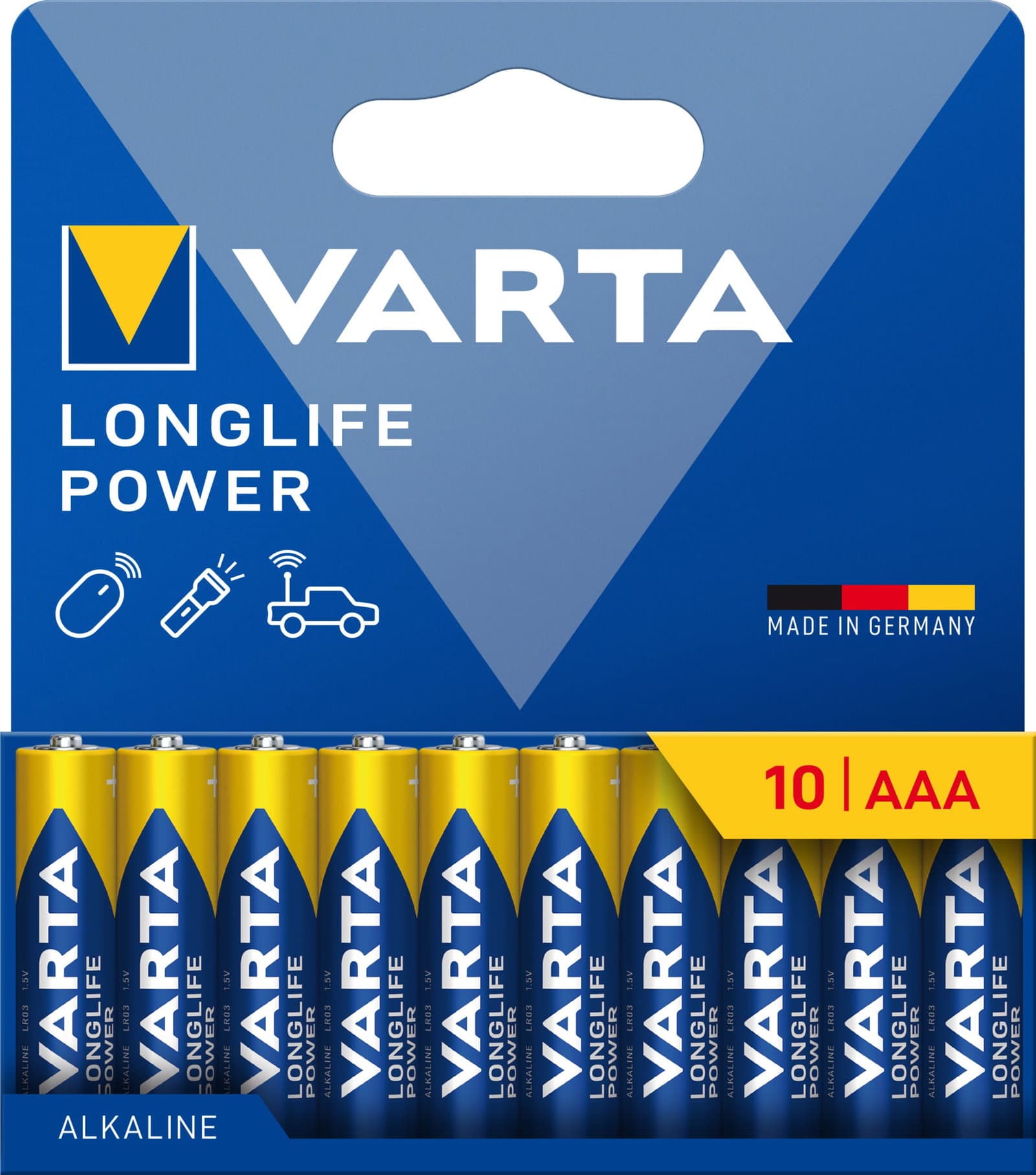 Confezione 10 Batterie Varta Longlife Power Ministilo AAA - VARTA IBT-KVT-LR03LLP10P