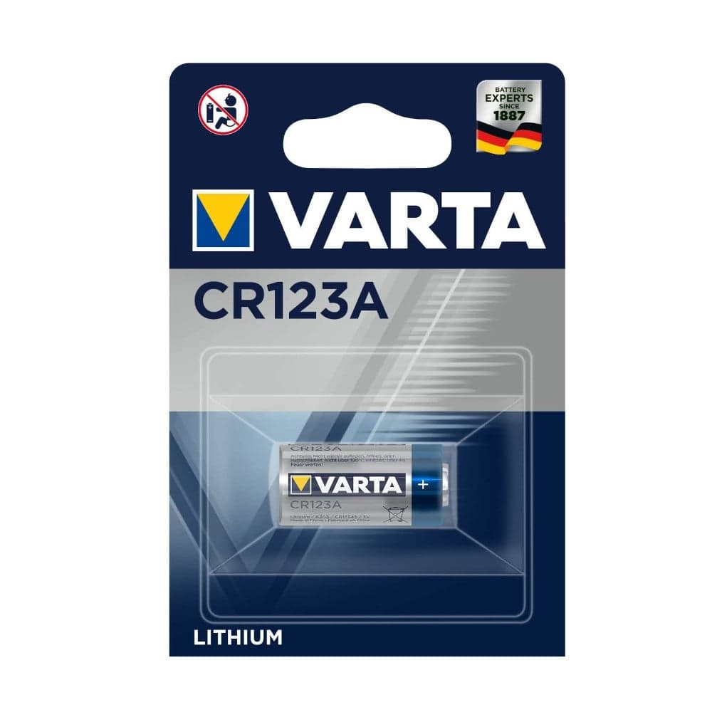 Blister 1 Batteria 3V 1430 mAh Litio CR123A - Varta IBT-KVT123A