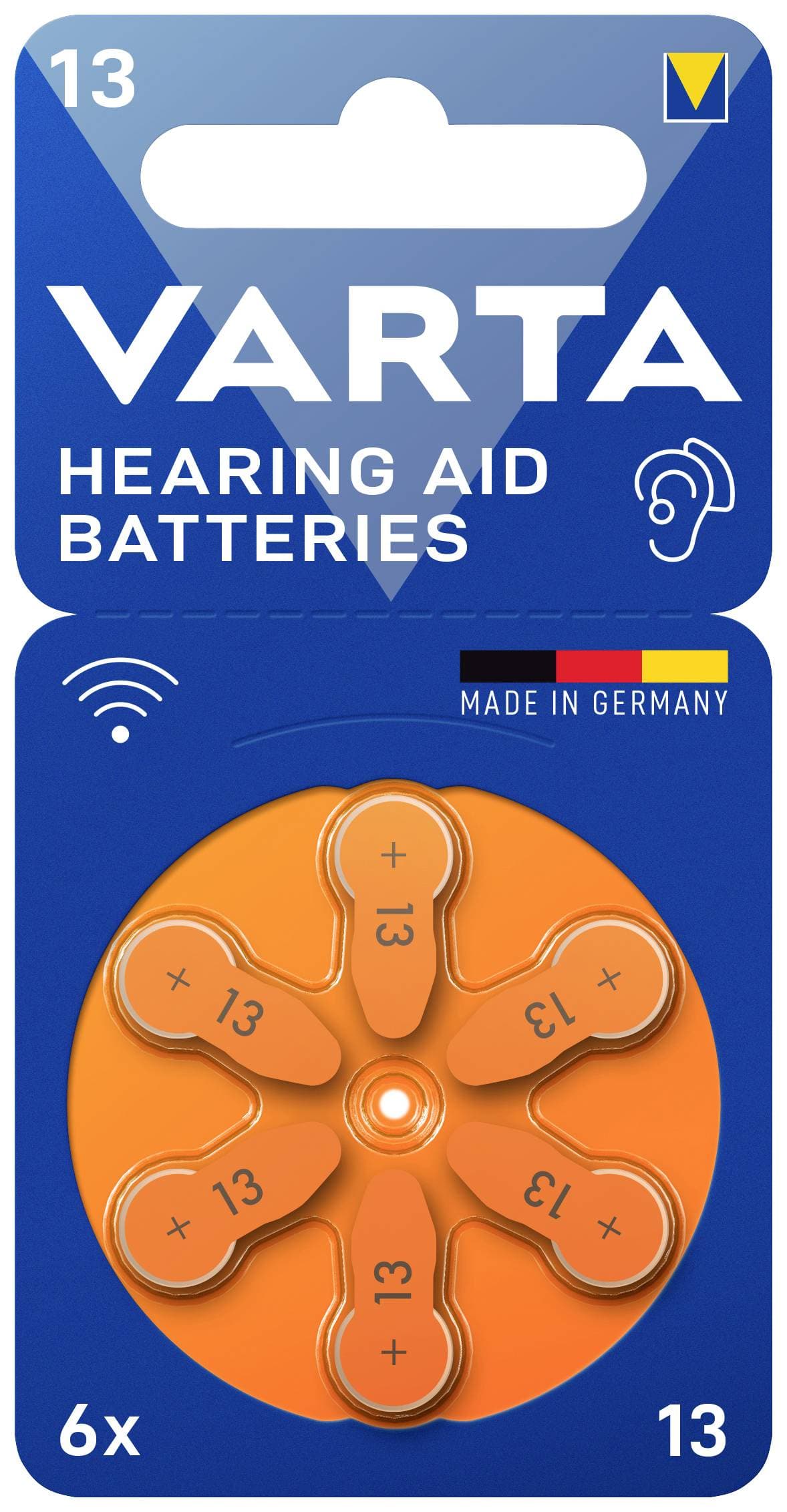 Batterie a Bottone per Apparecchi Acustici V13 6pz - Varta IBT-PAC-V13V