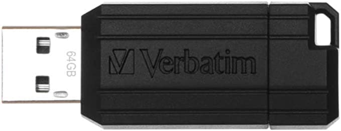 Memoria USB 2.0 PinStripe da 64Gb Colore Nero - Verbatim IC-49065